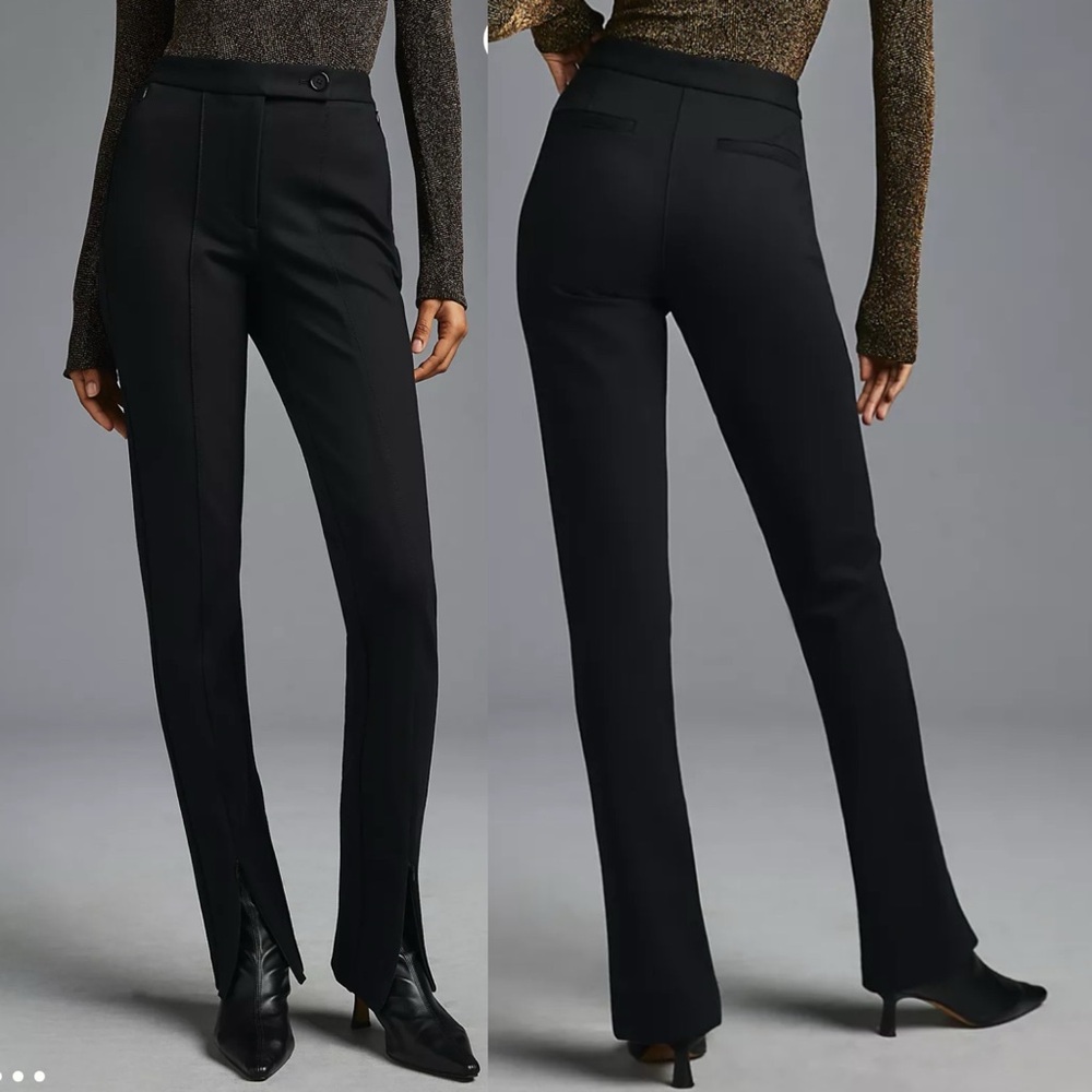 Anthropologie Maeve Ankle-Zip Pants Black size 2 Women’s‎ Ponte Pant